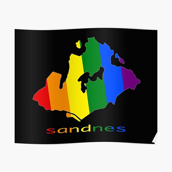 Rainbow mAps - Sandnes Poster