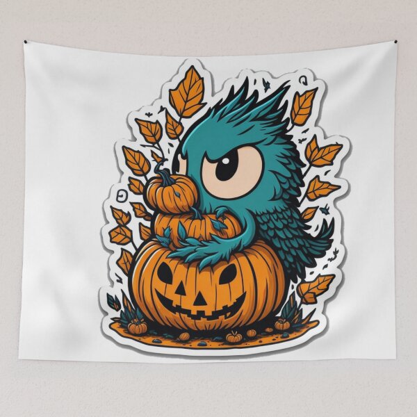 Item preview, Cute Holloween Pumpkin Crazy Character Design  designed and sold by ShopSunday.