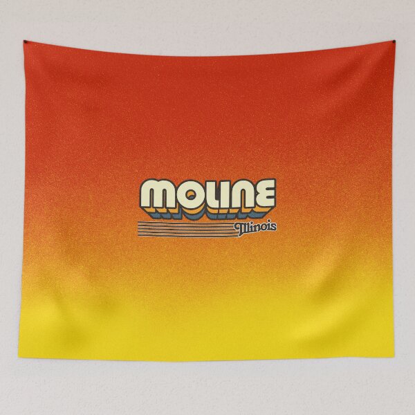 Item preview, Moline, Illinois | Retro Stripes designed and sold by retroready.