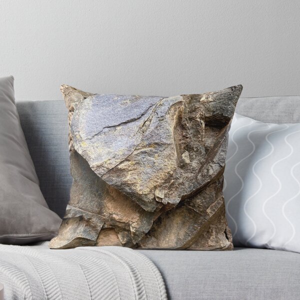 Cool Brown Rocks of Tenerife | Natural pattern Throw Pillow