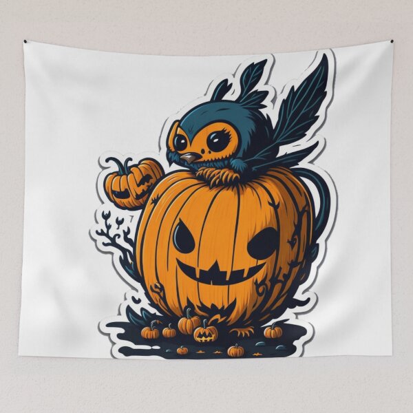 Item preview, Holloween Cute Pumpkin Crazy Character Design  designed and sold by ShopSunday.