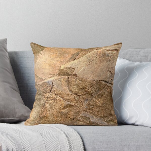 Warm brown rocks of Tenerife | Natural pattern Throw Pillow