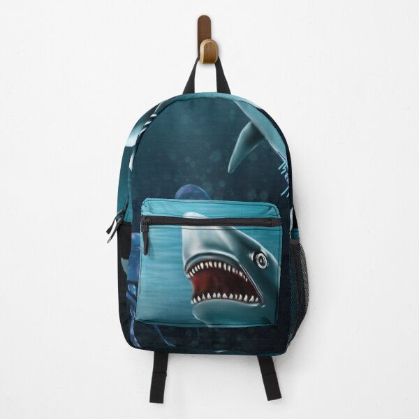 Item preview, big shark with jellyfish designed and sold by Themys24.