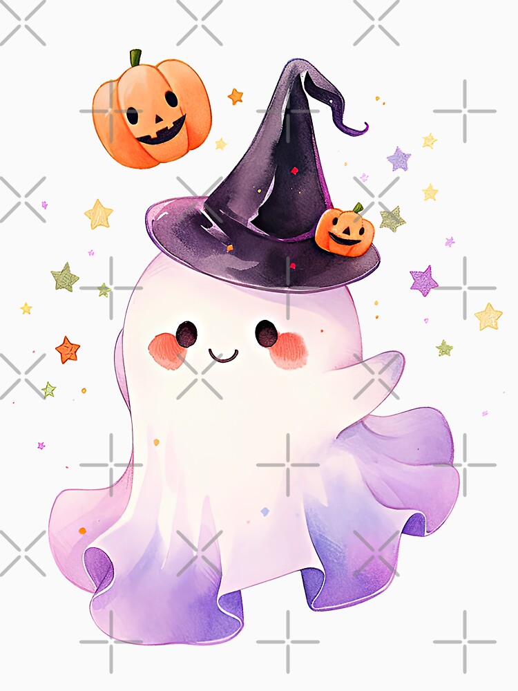 Disover Cute Ghost Halloween Watercolor Kawaii - 05 Classic T-Shirt