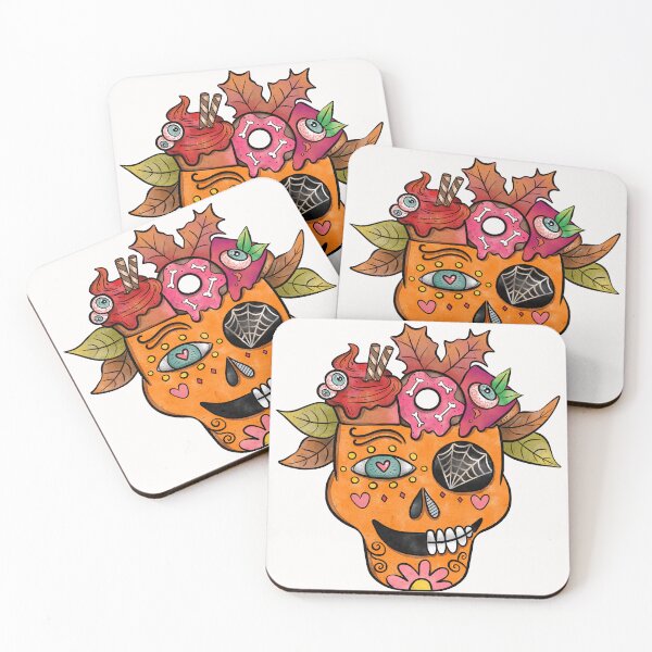 Item preview, Halloween Orange Skull. designed and sold by JumpDrawArt.