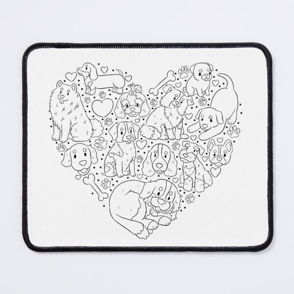 Item preview, I LOVE DOGS! Cute dogs heart shape for dog lovers designed and sold by Yaragold.