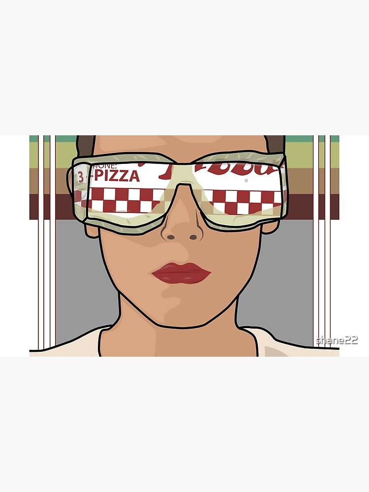 Thumbnail 6 of 6, Pet Bandana, Stranger Things Eleven Wearing Pizza Box Glasses designed and sold by shane22.