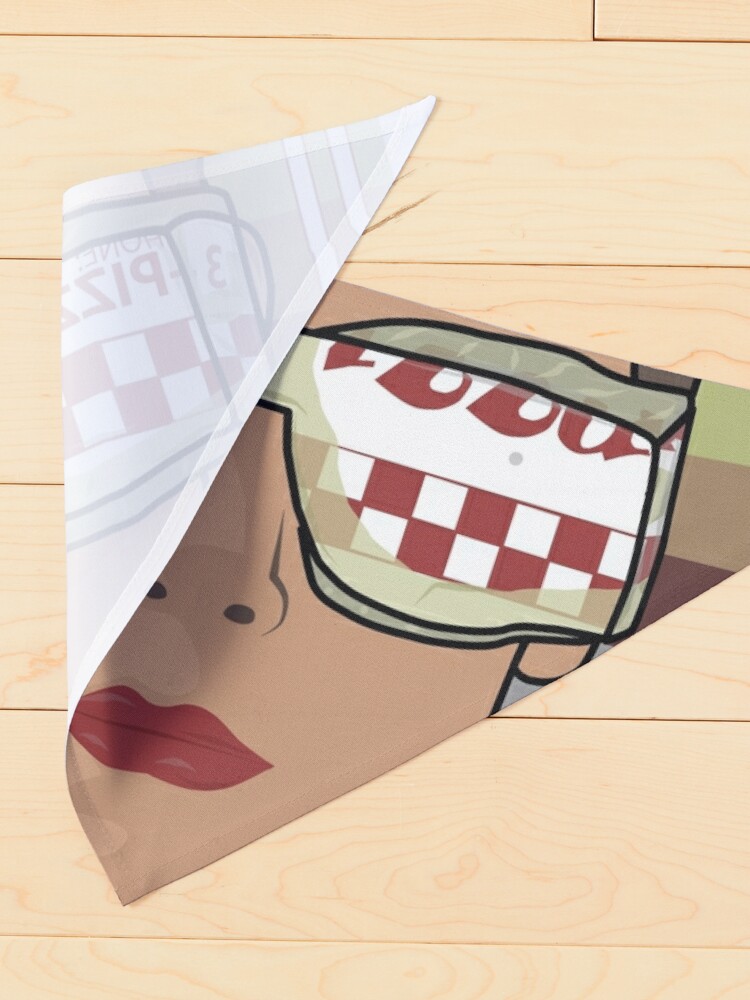Thumbnail 4 of 6, Pet Bandana, Stranger Things Eleven Wearing Pizza Box Glasses designed and sold by shane22.