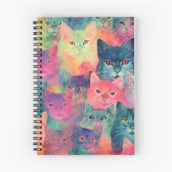 Item preview, Funny Cat tie dye collage designed and sold by RetroAnimals.