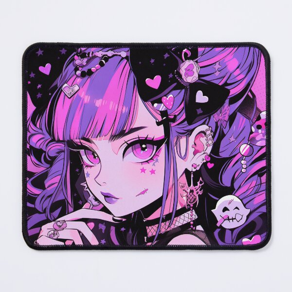 Item preview, Sweet Pink and Purple Harajuku Anime Girl designed and sold by bubblegoth.