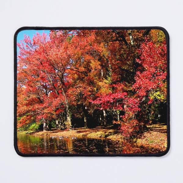 Item preview, Red Trees by Lake designed and sold by Susan Savad.