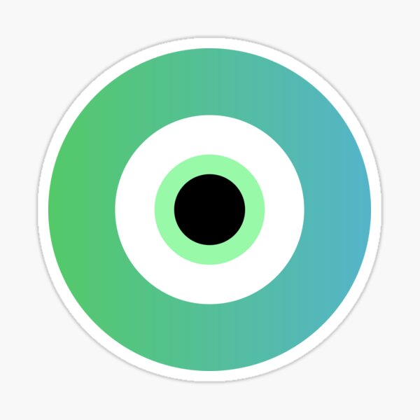 Green-Blue Evil Eye, Eye of Nazar Sticker