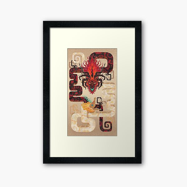 Light & Dark Dragons Framed Art Print