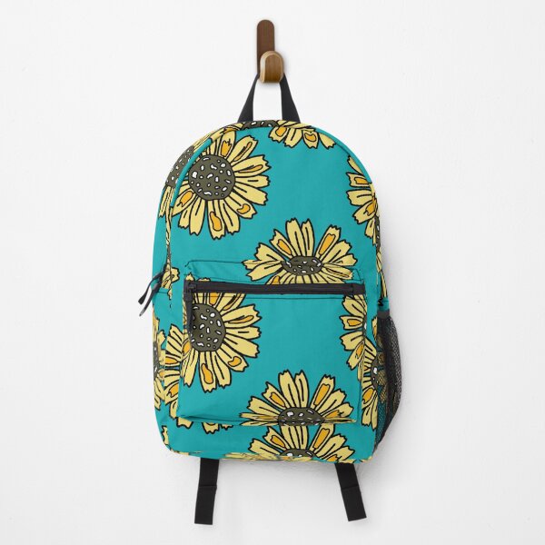 Item preview, Sunny bright sunflowers teal designed and sold by Midwestmama94.