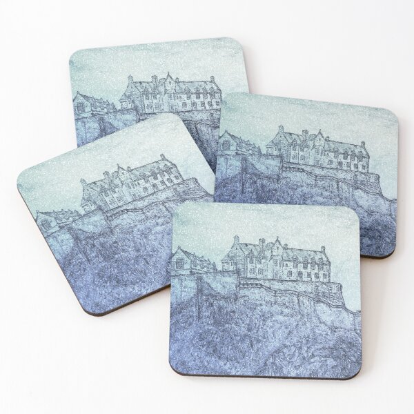 Item preview, Edinburgh Castle Drawing, Scotland, Snowy Day - A Majestic Scottish Icon designed and sold by studioSharonKay.
