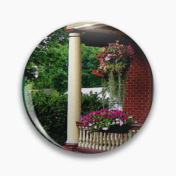 Item preview, Porch with Hanging Basket designed and sold by Susan Savad.