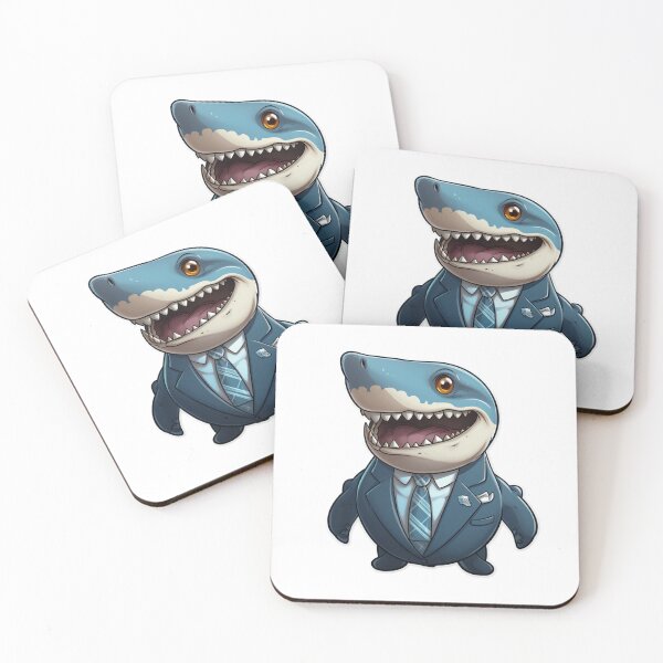 Item preview, Happy cartoon shark in suit and tie designed and sold by SmileshareShop.
