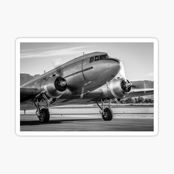 Vintage Plane - DC3 - Dakota - Retro Aeroplane - Airplane Sticker