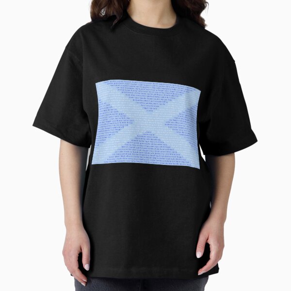 Scottish Words in a Saltire Oversized T-Shirt