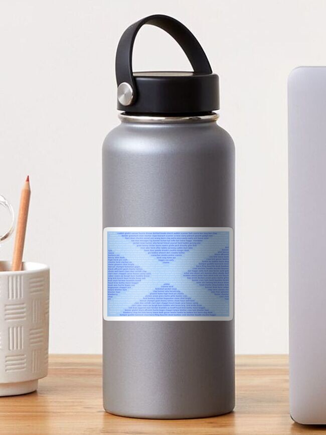 Thumbnail 1 of 3, Sticker, Scottish Words in a Saltire designed and sold by SiobhanFraser.