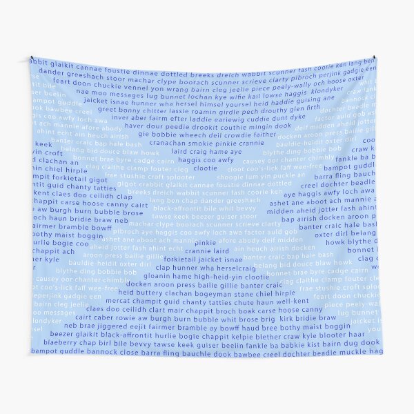 Scottish Words in a Saltire Tapestry