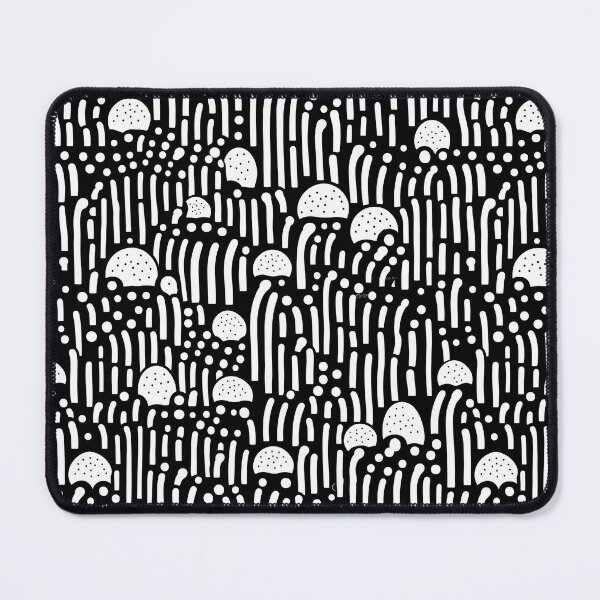 Item preview, Minimalistic Black and White Doodle Seamless Pattern designed and sold by aweartome.