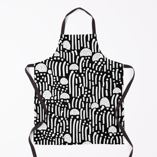 Item preview, Minimalistic Black and White Doodle Seamless Pattern designed and sold by aweartome.