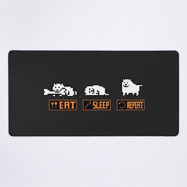 Item preview, UNDERTALE ANNOYING DOG "EAT SLEEP REPEAT" designed and sold by cheapfan.