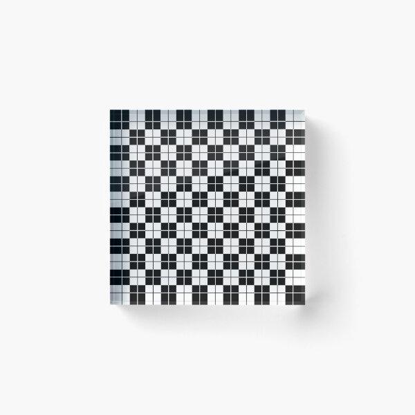 Item preview, Black and White Argyle Checkerboard Plaid Pattern designed and sold by tonymagnerart.