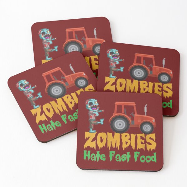 Item preview, Womens Zombies Hate Fast Food Funny Halloween Farmers VNeck      designed and sold by Kianbriseno.