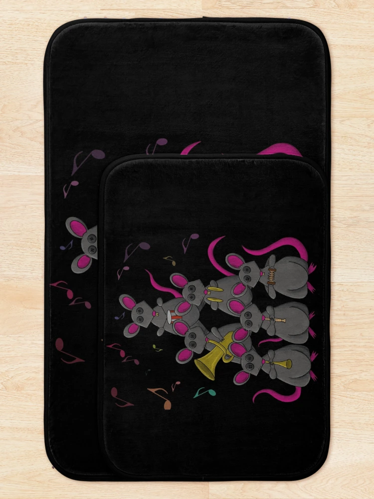 Thumbnail 5 of 6, Bath Mat,  Goth Rats Playing Instruments designed and sold by PArtStudio.