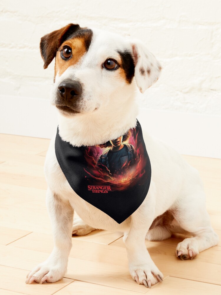Thumbnail 1 of 6, Pet Bandana, Stranger Things art designed and sold by LLartstation.