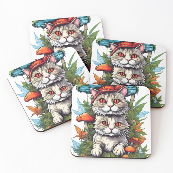 Item preview, Chibi Kitty Cat19 Mushroom Double Head Cannabis and 420 Friendly designed and sold by wojysmokes.