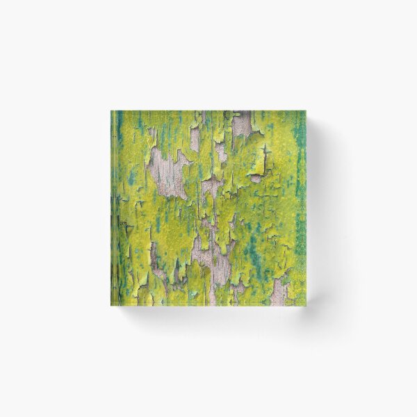 Item preview, Chipped Yellowish Green Paint on Wood | Close-up Pattern designed and sold by Frédérique de Paus.