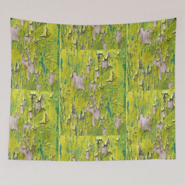 Item preview, Chipped Yellowish Green Paint on Wood | Close-up Pattern designed and sold by Frédérique de Paus.