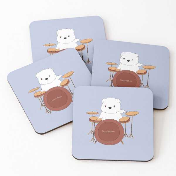 Item preview, Drummer Polar Bear | Bunniesmee designed and sold by bunniesmee.