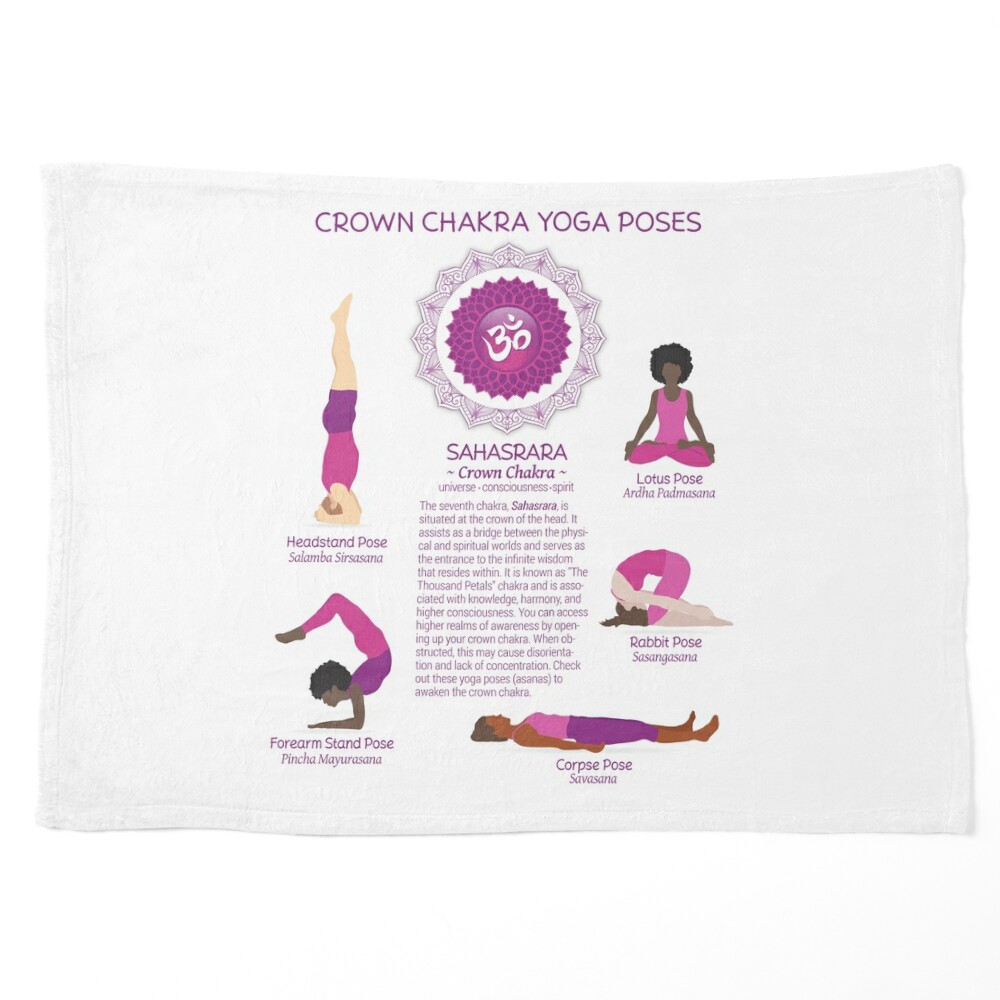 Crown Chakra Yoga Poses - 81wb Sticker for Sale by Serena King