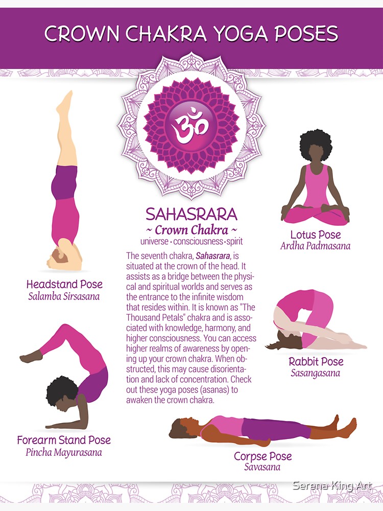 Crown Chakra Yoga Poses - 81wb Sticker for Sale by Serena King