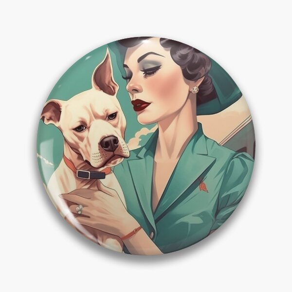 Item preview, 50s Style Woman and her Dog designed and sold by RetroAnimals.