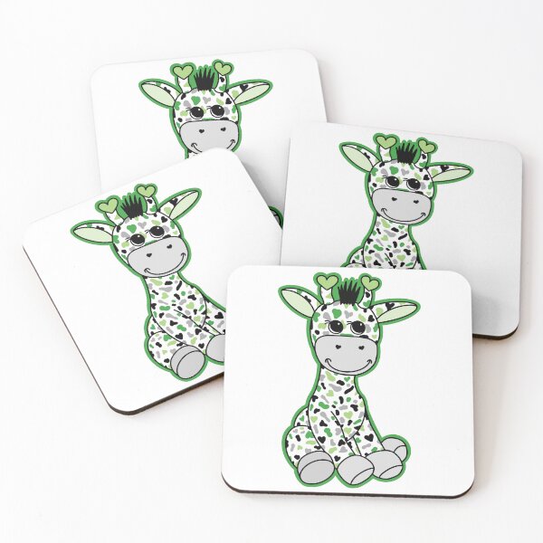 Item preview, Cute Aromantic Pride Flag Giraffe Green Gray Black White designed and sold by JoyfulJen.