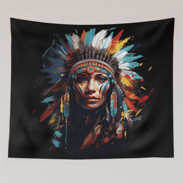Item preview, Native American Girl designed and sold by Sandiq Design.