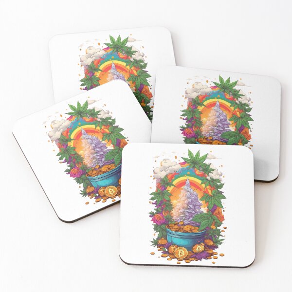 Item preview, Lucky Strikes BTC Crypto Marijuana Plant Rainbow Pot of Gold designed and sold by wojysmokes.