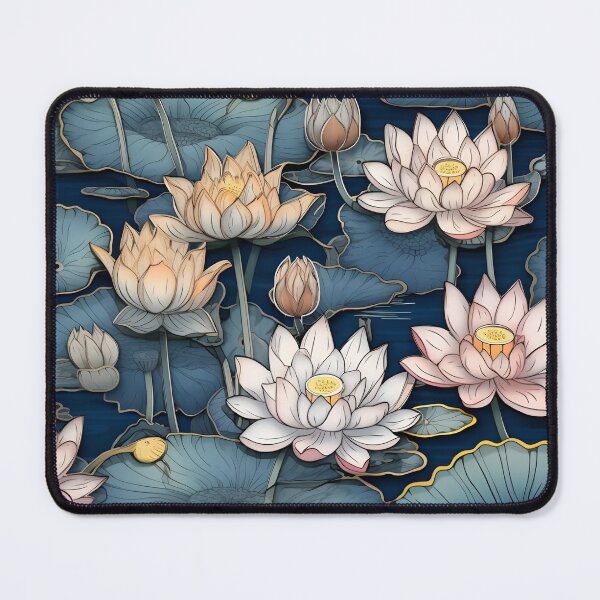 Item preview, White Lotus in the pond portrait designed and sold by EternityLoves.