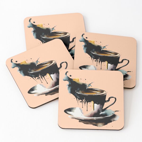 Item preview, Morning Coffee Magic on the Canvas of Watercolors designed and sold by Pickmash.