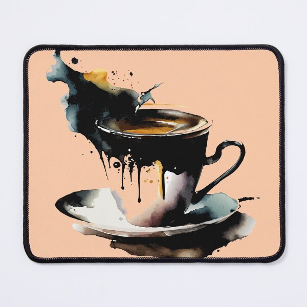 Item preview, Morning Coffee Magic on the Canvas of Watercolors designed and sold by Pickmash.