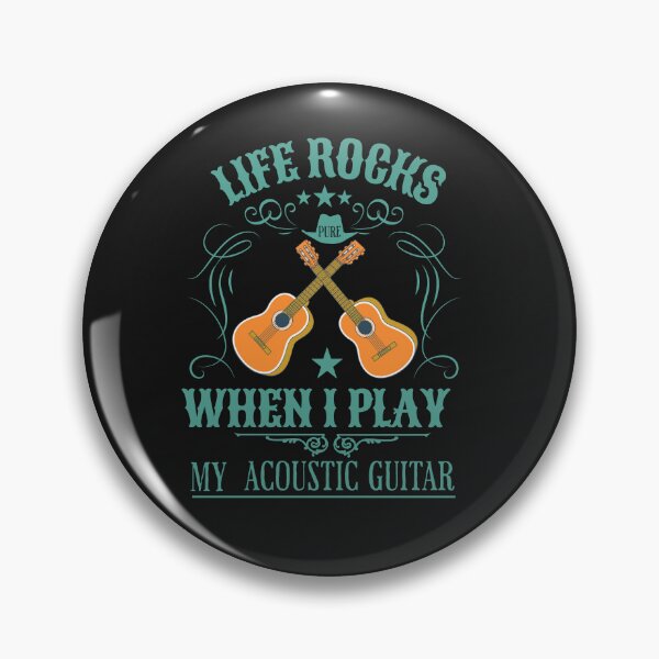 Artikelvorschau, Das Leben rockt, wenn ich meine Akustikgitarre spiele entworfen und verkauft von GuitarNuts.