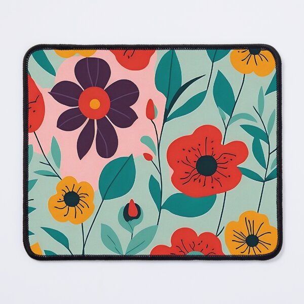Item preview, minimalist colorful abstract floral repeating pattrens designed and sold by teerapol24.