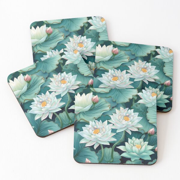 Item preview, White Lotus Seamless digital art designed and sold by EternityLoves.