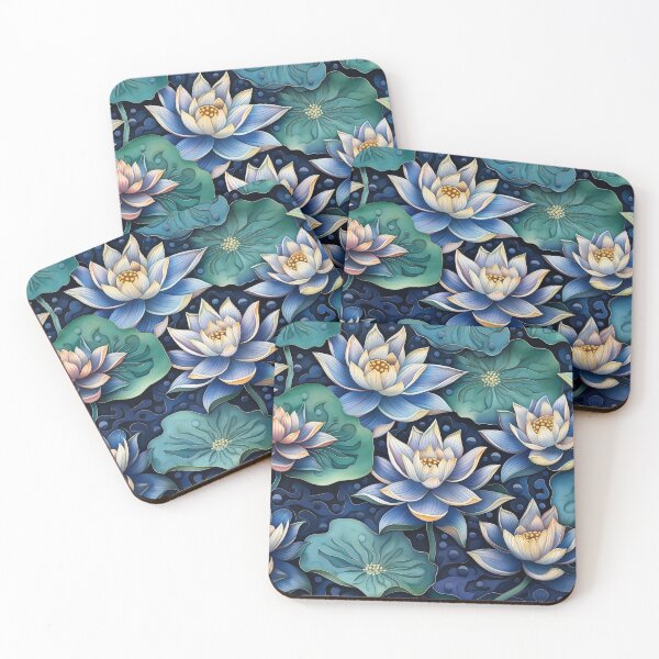 Item preview, Blue Lotus Seamless digital art  designed and sold by EternityLoves.
