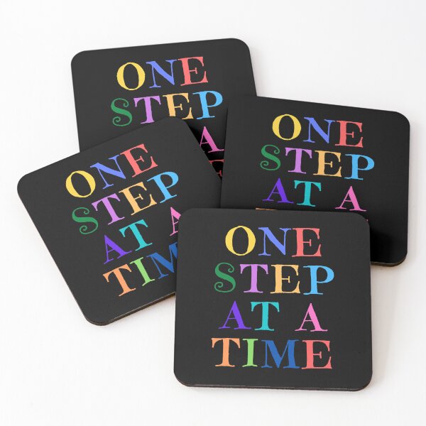 Item preview, One step at a time - Simple Motivational Multi coloured Serif designed and sold by AnwitaDe-ville.